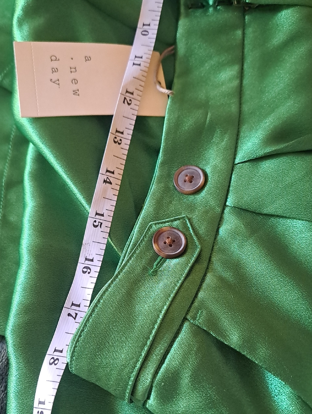 Satin Emerald Green Wide-Leg Cargo Jumpsuit Pants. - Picture 10 of 11